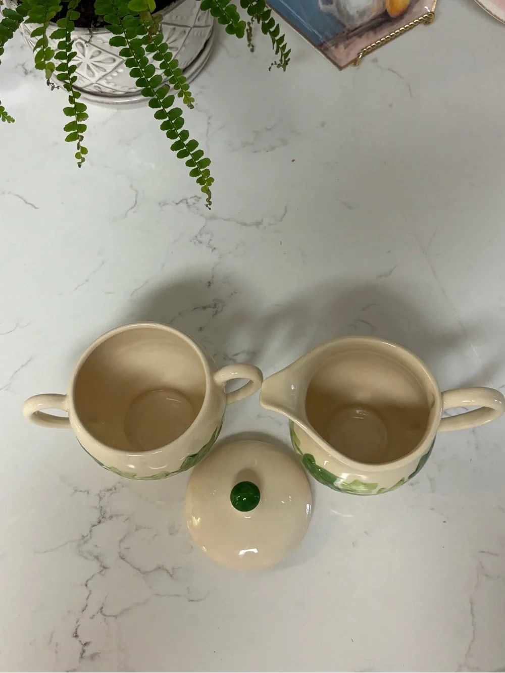 Vintage Franciscan Ivy Creamer and Sugar Set